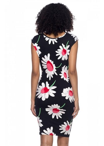 Vestido manga corta con Flores grandes Capella