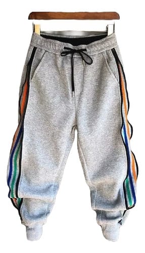 Deportivo Algodón cierre lateral con rallas de colores