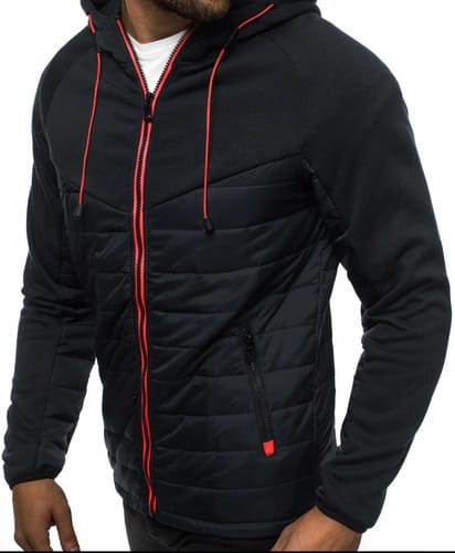 Campera hombre deportiva nylon y algodon