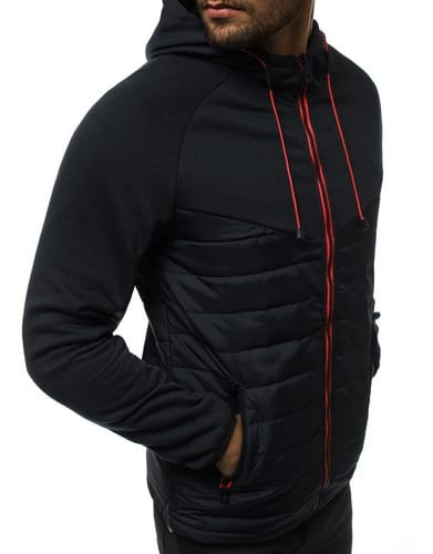 Campera hombre deportiva nylon y algodon