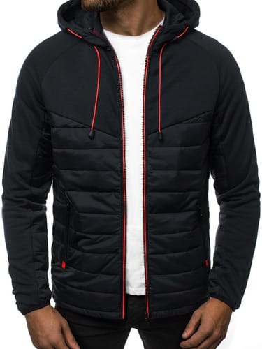 Campera hombre deportiva nylon y algodon
