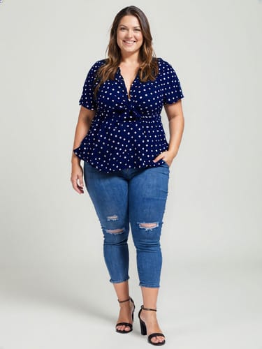 Blusa dama TG lunares