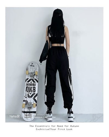 Pantalon mujer cargo con correas Arthur