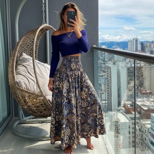 Pollera dana gitana bohemia