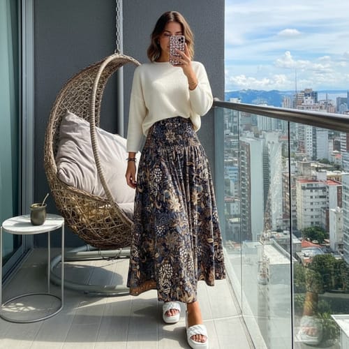 Pollera dana gitana bohemia