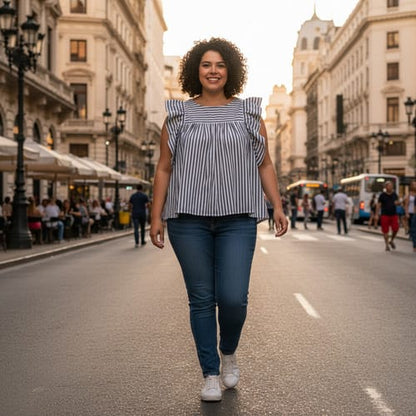 Camisa dama TG rayada www