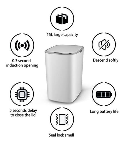 Papelera inteligente con sensor