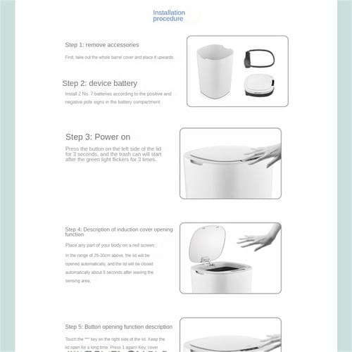 Papelera inteligente con sensor