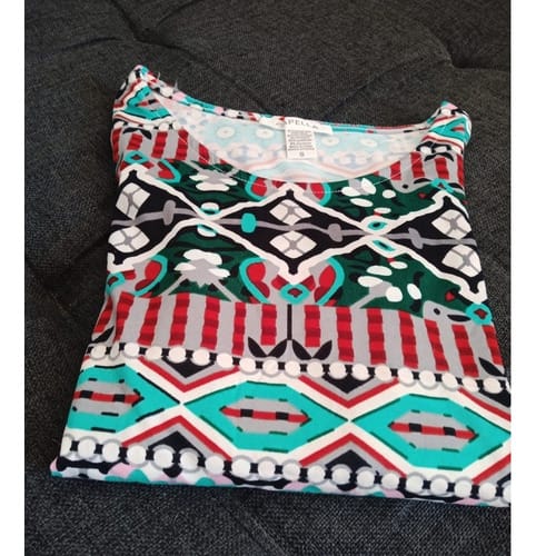 Vestido manga larga estilo azteca bordo Capella