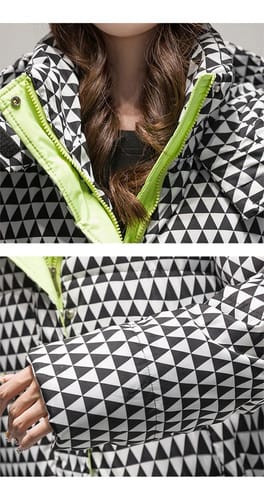 Campera dama larga Cuadrille Cierre fluo