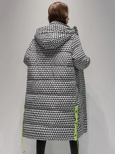 Campera dama larga Cuadrille Cierre fluo