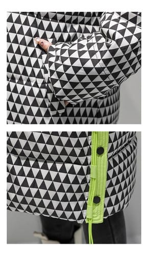 Campera dama larga Cuadrille Cierre fluo