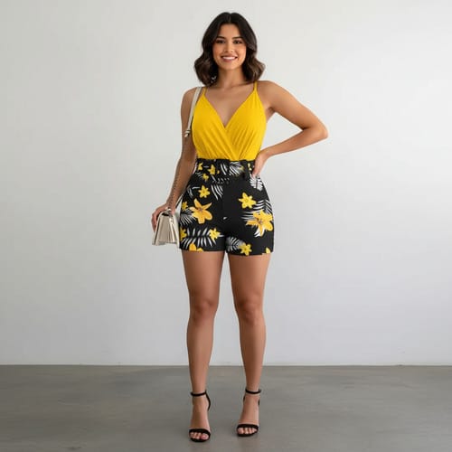 Conjunto dama short + musculosa