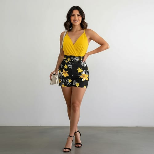 Conjunto dama short + musculosa