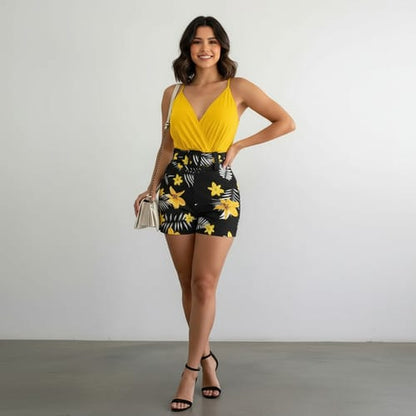 Conjunto dama short + musculosa