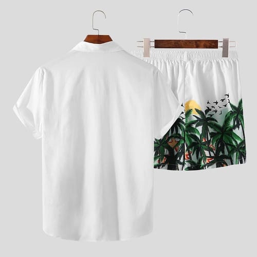 Conjunto hombre hawaiano camisa y short