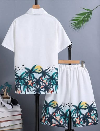 Conjunto hombre hawaiano camisa y short