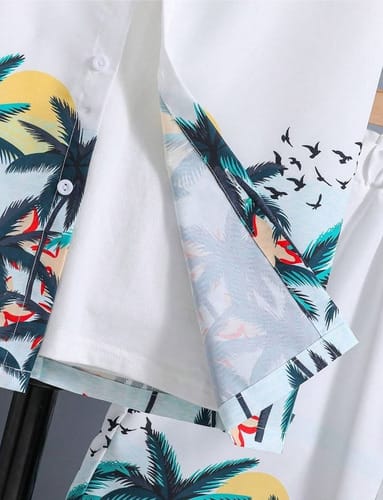 Conjunto hombre hawaiano camisa y short