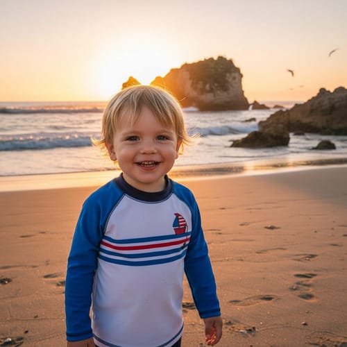 Conjunto Niño Sort baño y remera