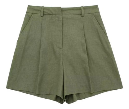 Conjunto dama lino chaleco corto y short