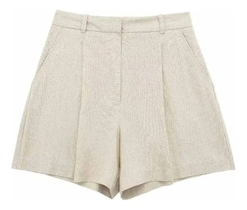 Conjunto dama lino chaleco corto y short