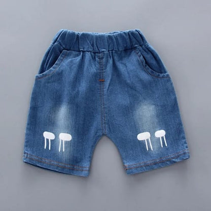 Conjunto niño short y camisa jirafa en bolsillo