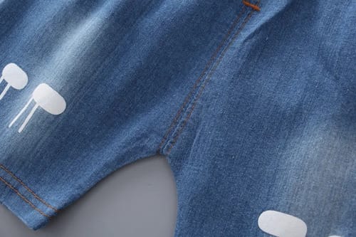 Conjunto niño short y camisa jirafa en bolsillo