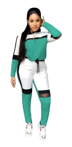 Conjunto dama deportivo pierna calada