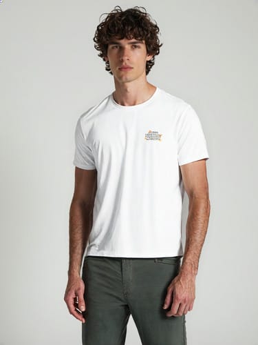 Remera hombre MC Hurley gris dibujo atras