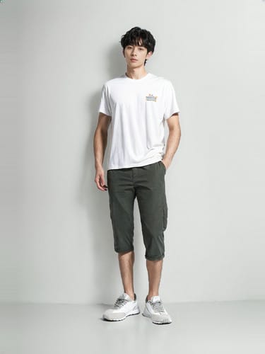 Remera hombre MC Hurley gris dibujo atras