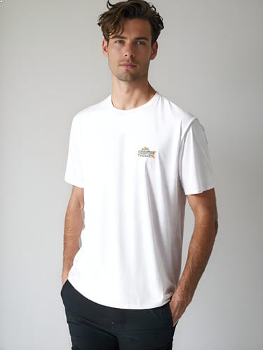 Remera hombre MC Hurley gris dibujo atras