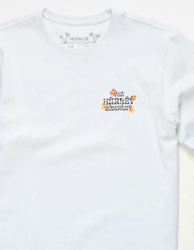 Remera hombre MC Hurley gris dibujo atras