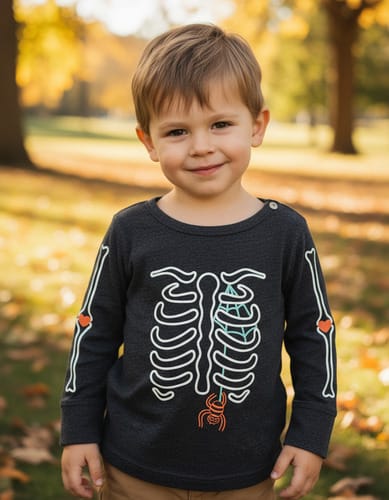 Remera niño Cat & Jack ML huesitos