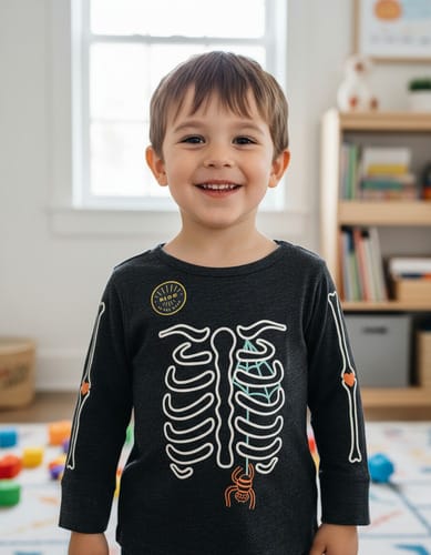 Remera niño Cat & Jack ML huesitos