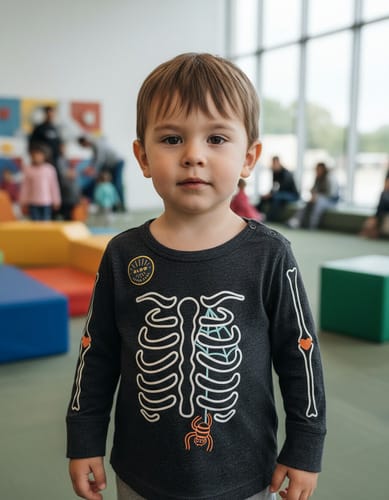 Remera niño Cat & Jack ML huesitos