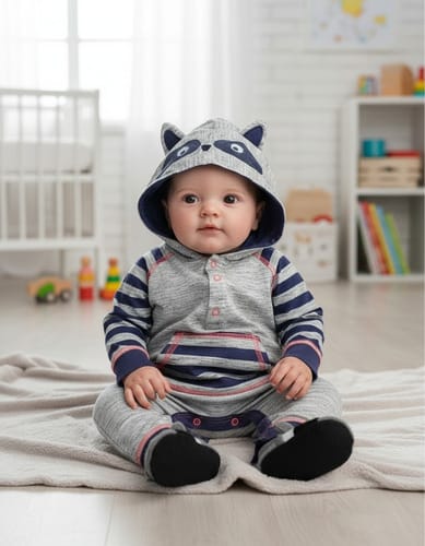 Enterito niño zorro gris 6-9 m