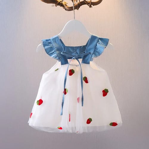 Vestido niña frutillas