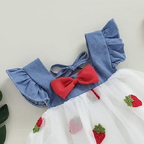 Vestido niña frutillas