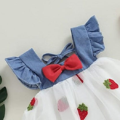 Vestido niña frutillas