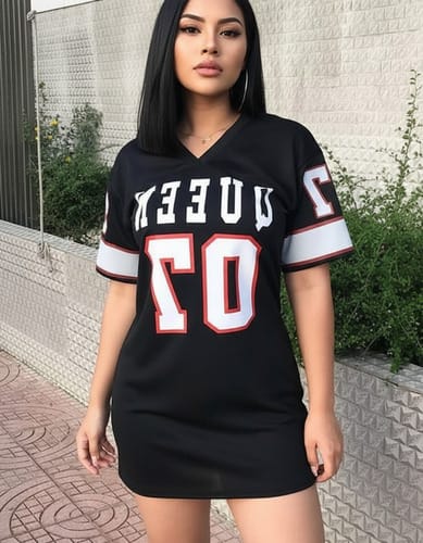 Camiseta dama over size tipo vestido