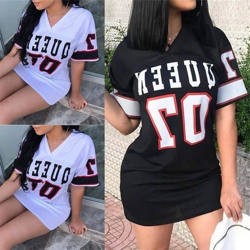 Camiseta dama over size tipo vestido