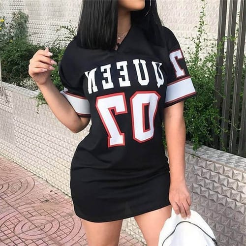 Camiseta dama over size tipo vestido