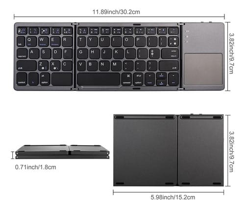 Teclado plegable negro