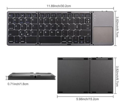 Teclado plegable negro