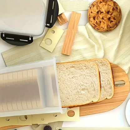 Panera Contenedor Transparente Hermético con Tapa para Pan Casero. Caja para Pan de Sándwich. Conservador Alto de Pan para Cocina.