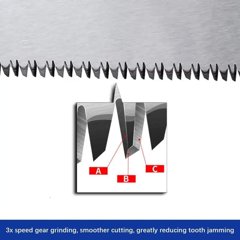 serrucho japones doble filo de mano para carpintería bricolaje madera, dientes finos