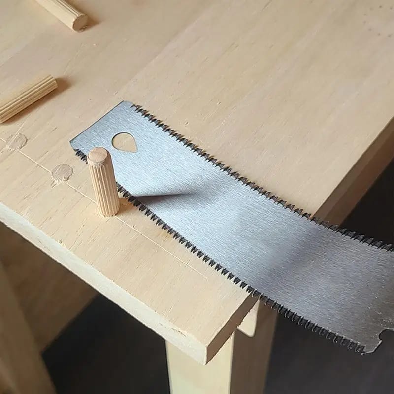 serrucho japones doble filo de mano para carpintería bricolaje madera, dientes finos