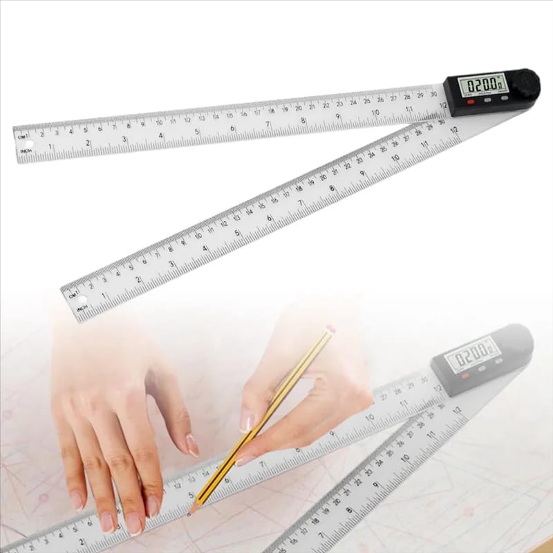 Regla de ángulo digital electrónico de acero inoxidable  amplia de 50 cm 500 mm carpintería herreria 