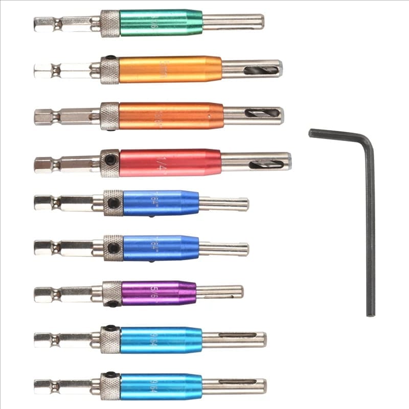 Set  7 piezas  para  carpintería uso en  taladro hexagonal,