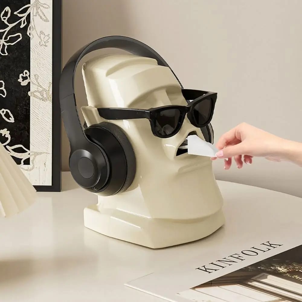 Soporte de yeso para toallitas universales, auriculares de mesa